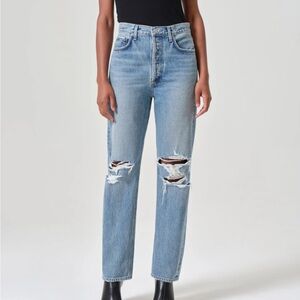 NWT Agolde 90’s Pinch Waist High Rise Straight Jeans